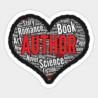 Author Heart Shape Blogger Blogging Journalist Writing product Sticker